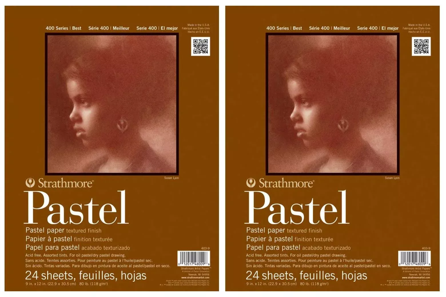 2-pack-strathmore-400-series-pastel-pad-assorted-colors-9-x12-glu 2-Pack - Strathmore 400 Series Pastel Pad, Assorted Colors, 9"x12" Glu