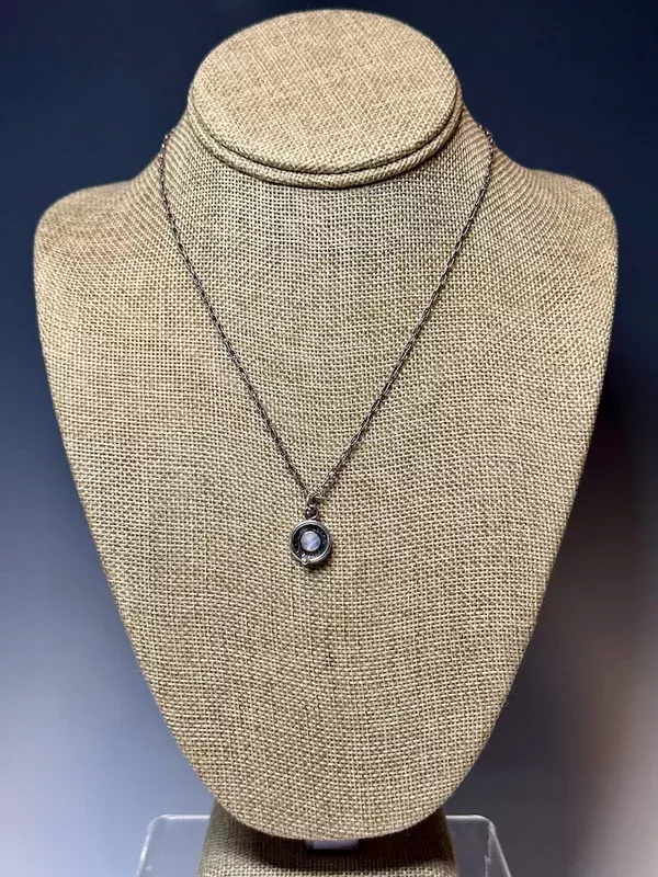 925-woodland-oxidized-pendant-with-rainbow-moonstone-br248 .925 WOODLAND OXIDIZED PENDANT WITH RAINBOW MOONSTONE BR248