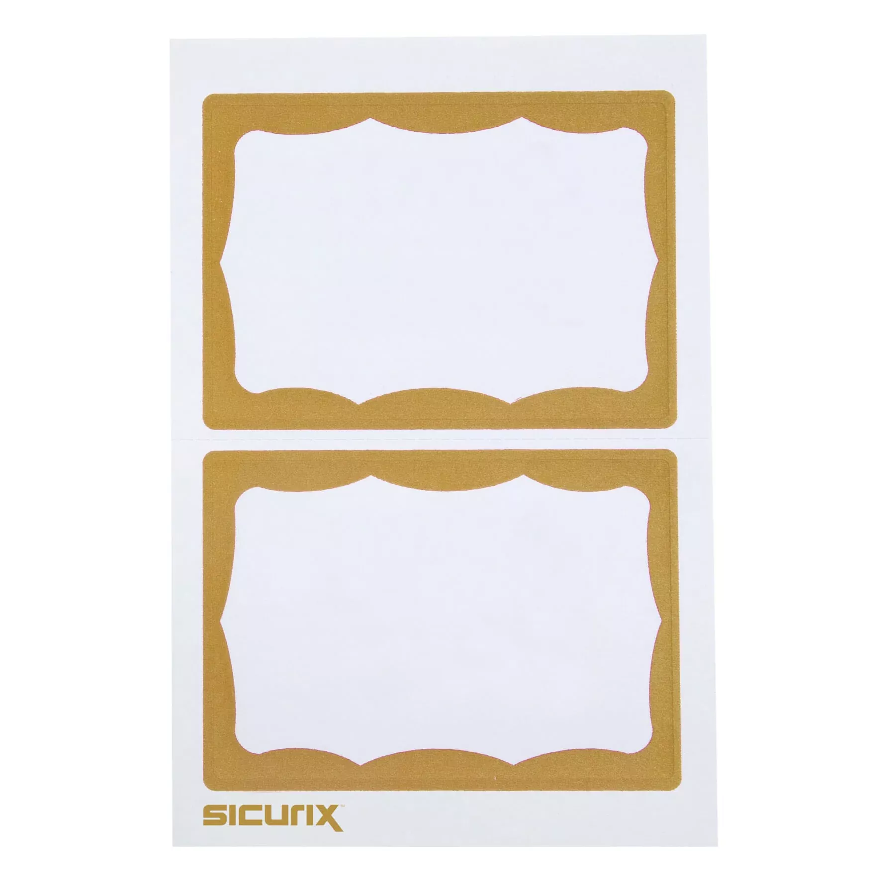 adhesive-badge-gold-border-100-pk Adhesive Badge Gold Border 100/pk