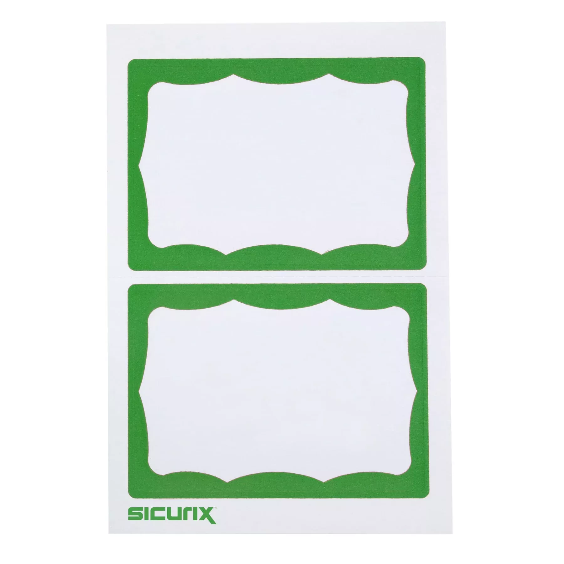adhesive-badge-green-border-100-pk Adhesive Badge Green Border 100/pk