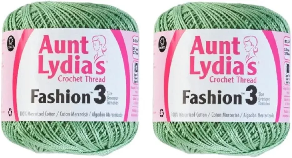 aunt-lydia-s-crochet-thread-size-3-2-pack-sage Aunt Lydia's Crochet Thread - Size 3 - (2-Pack) Sage