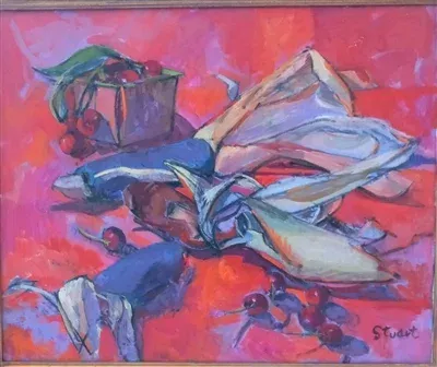 blue-corn-beatrice-stuart-oil-painting "Blue Corn", Beatrice Stuart Oil Painting
