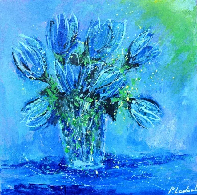 blue-still-life-painting-by-pol-ledent Blue Still Life Painting By Pol Ledent
