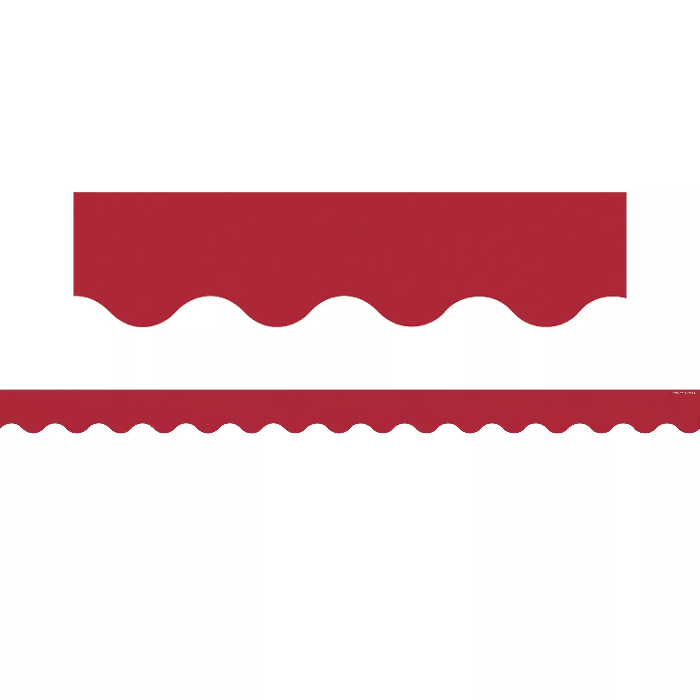 Cranberry Red Scalloped Border Trim