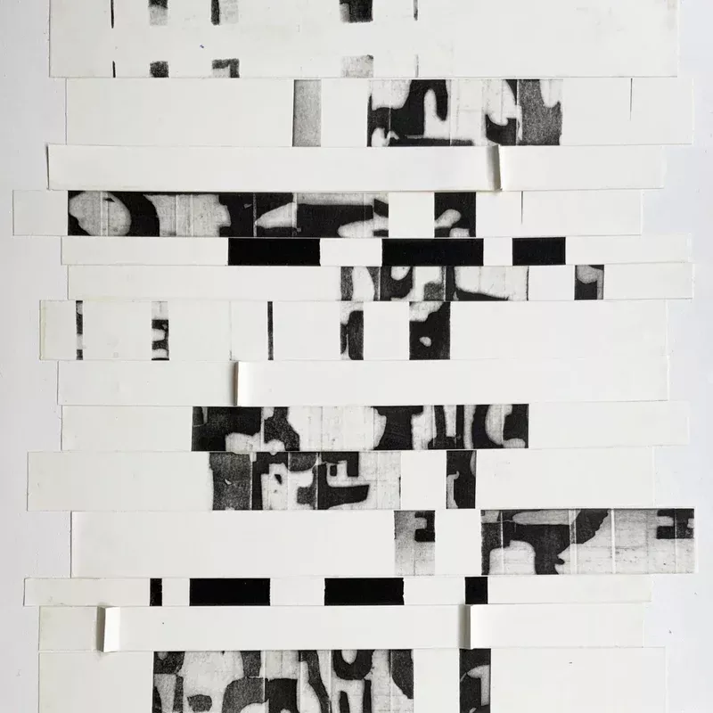 flow-by-alexandra-n-winterberg-photolithography-ink-collage-on-cardboard "Flow" by Alexandra N. Winterberg, Photolithography ( ink) and Collage on Cardboard