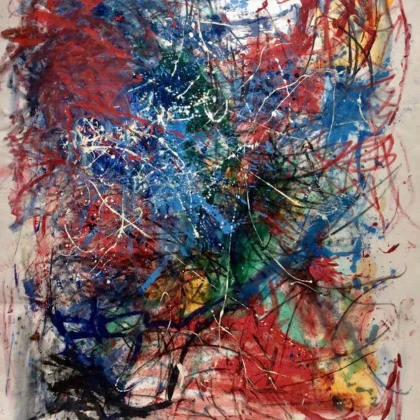 in-battle-by-manana-tsilikishvili-mixed-media-on-canvas "In The Battle" By Manana Tsilikishvili, Mixed Media on Canvas