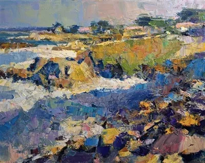 monterey-coast-oil-painting-by-greg-carter "Monterey Coast", Oil Painting by Greg Carter