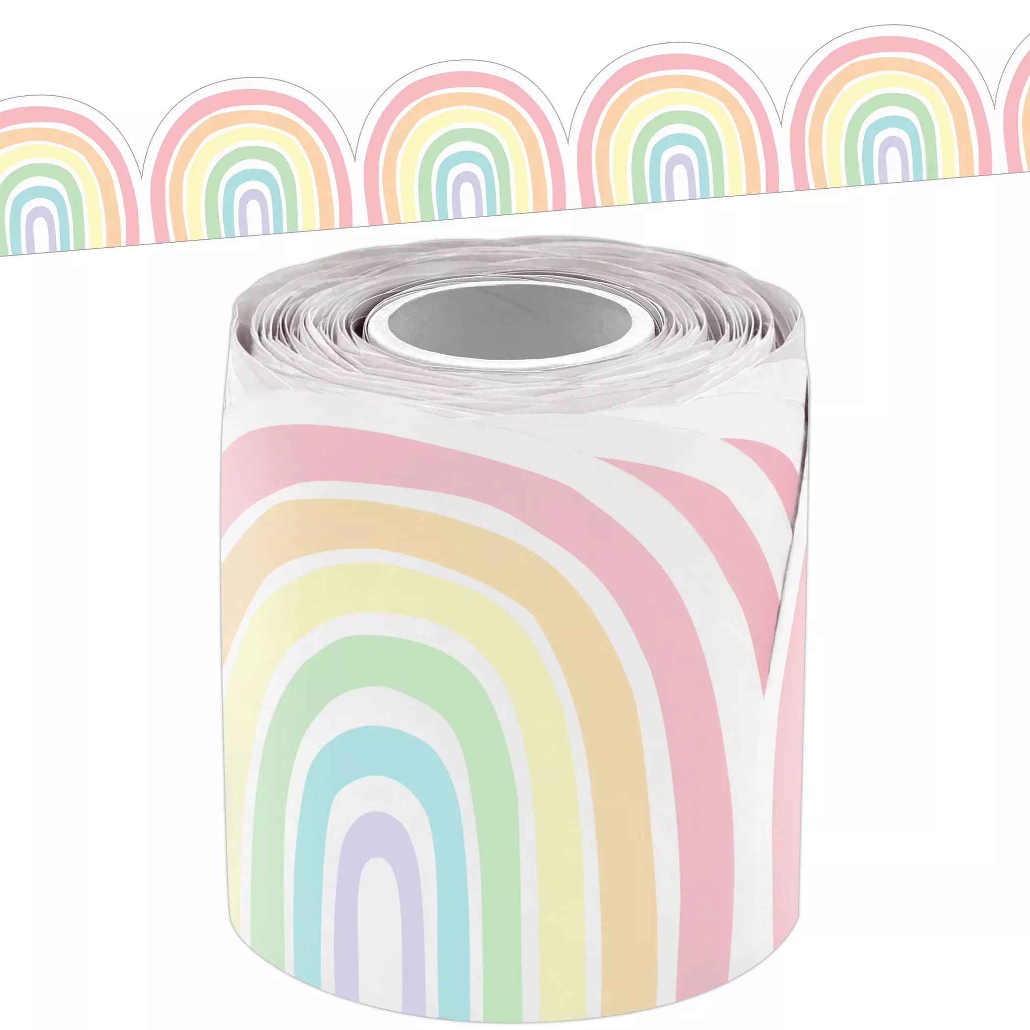 Rainbows Die-cut Rolled Border Trim Pastel Pop
