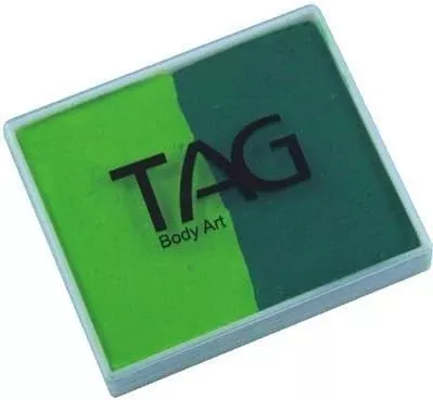TAG Face and Body Paint - Split Cake 50g - Light Green and Medium Gree