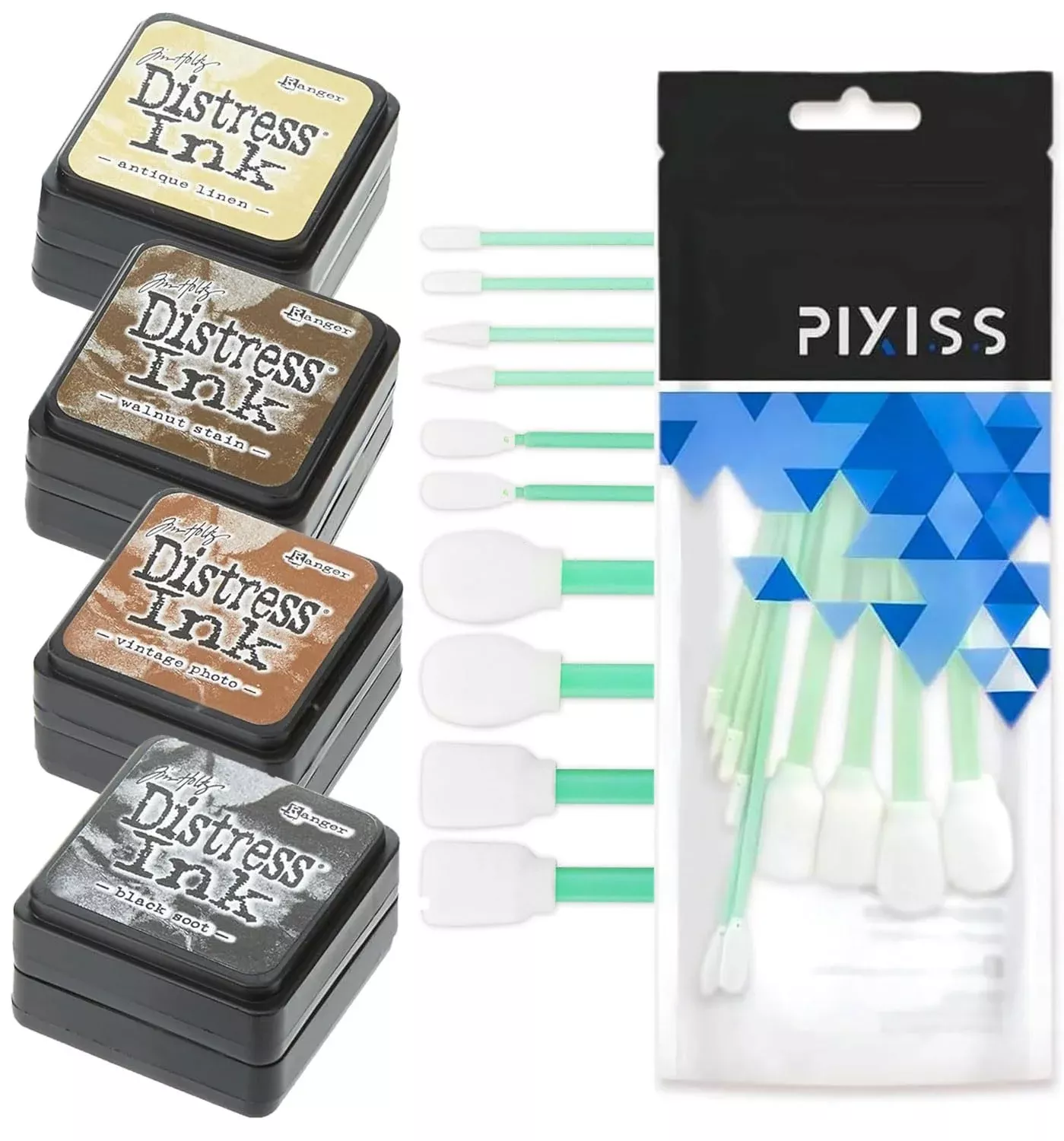 Tim Holtz Distress Oxide Ink Pads and Pixiss Foam Blending Brush Tools